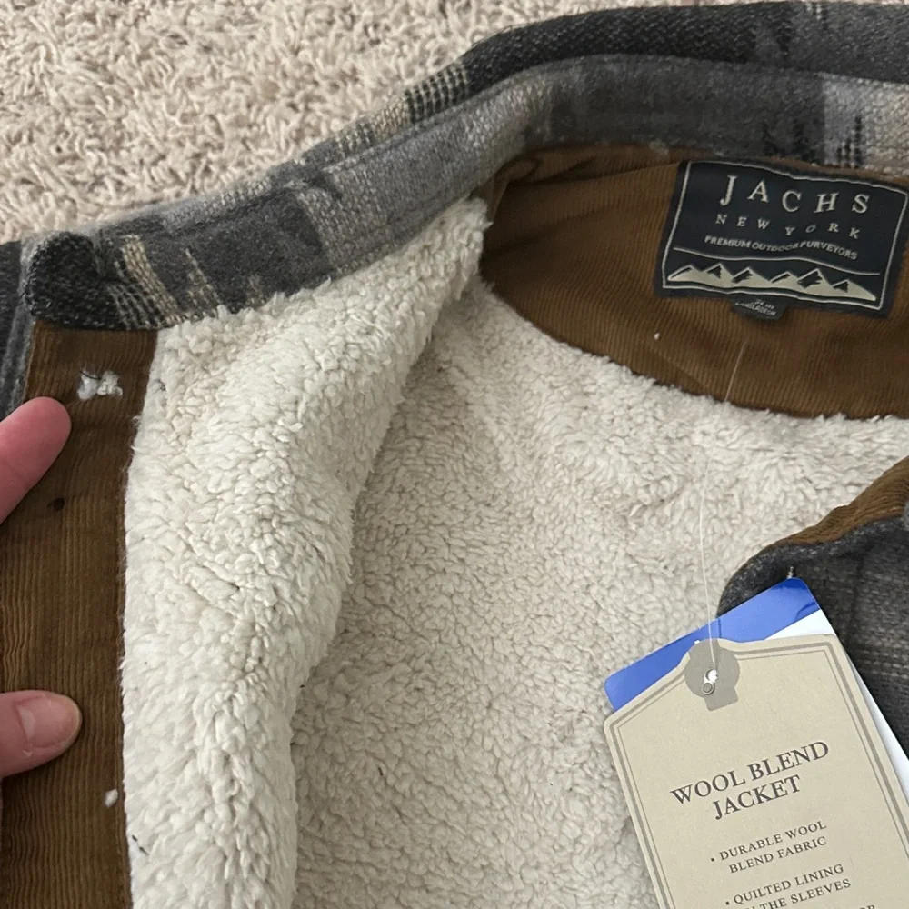 Stylish Men's Jean Jacket - Black and Gray Pattern - Picture 5 of 7